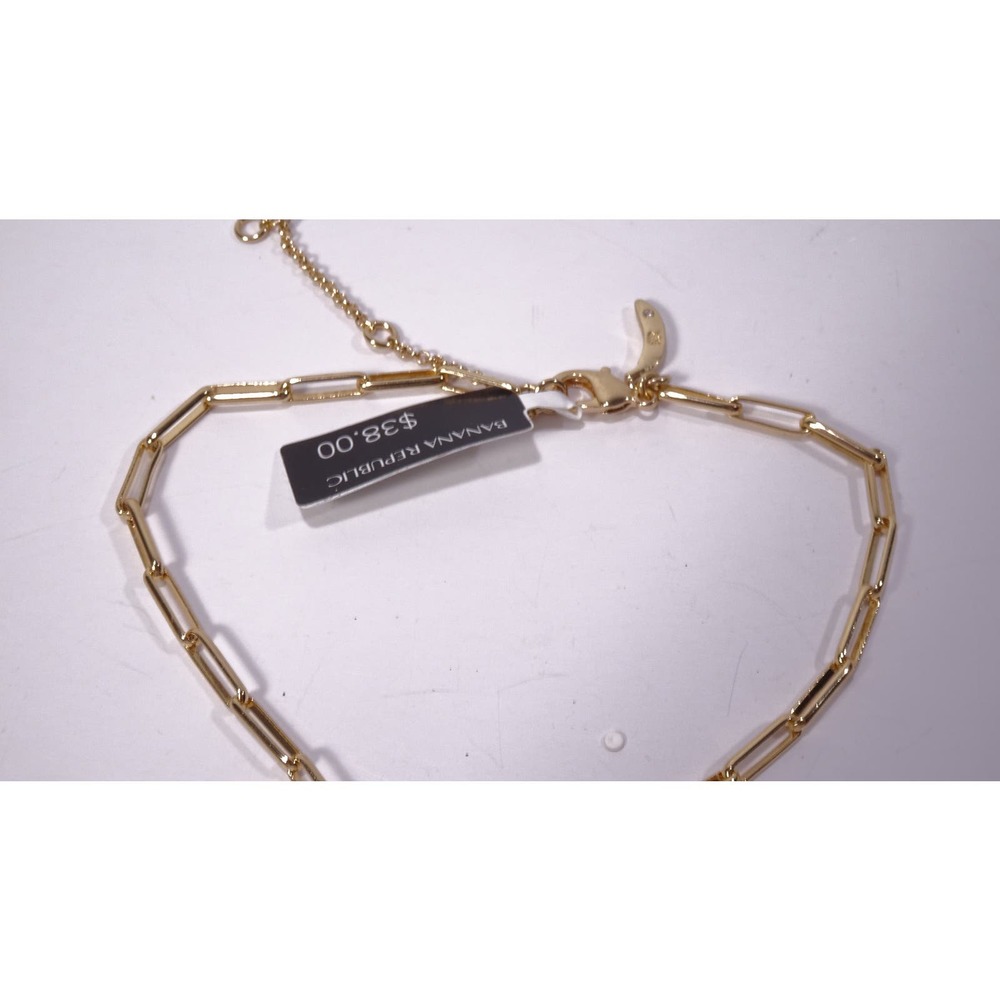Banana Republic Women's Gold PAPERCLIP CHAIN NECKLACE NWT 38 - Picture 7 of 13